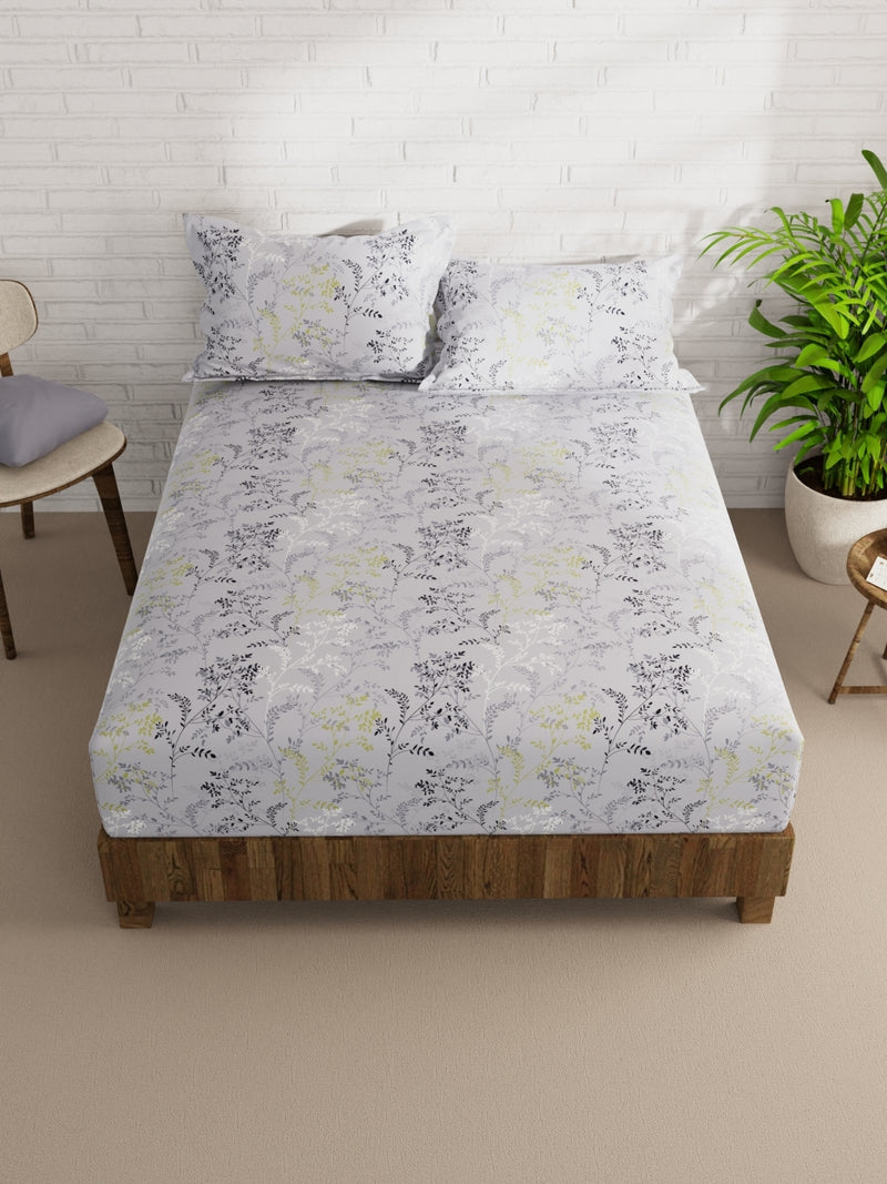 Extra Smooth Micro Double Bedsheet With 2 Pillow Covers <small> (floral-lilac/multi)</small>