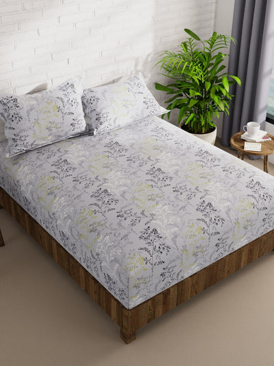 Extra Smooth Micro Double Bedsheet With 2 Pillow Covers <small> (floral-lilac/multi)</small>