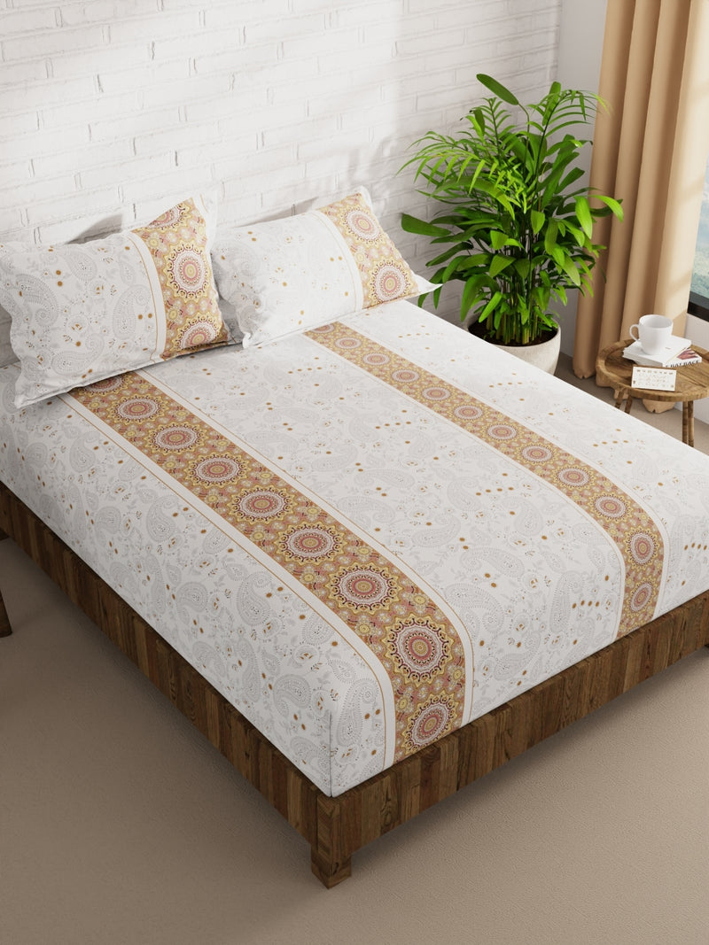 Extra Smooth Micro Double Bedsheet With 2 Pillow Covers <small> (floral-multi)</small>