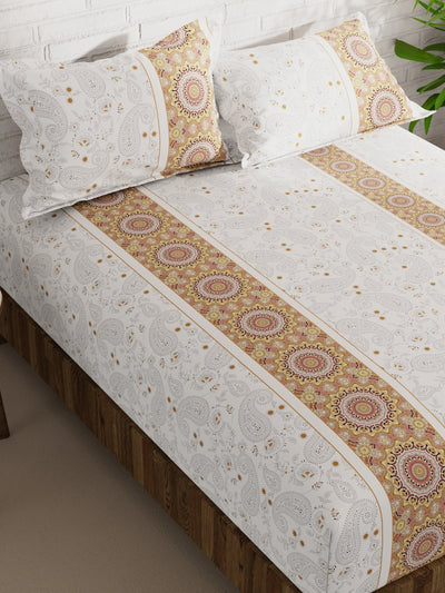 Extra Smooth Micro Double Bedsheet With 2 Pillow Covers <small> (floral-multi)</small>