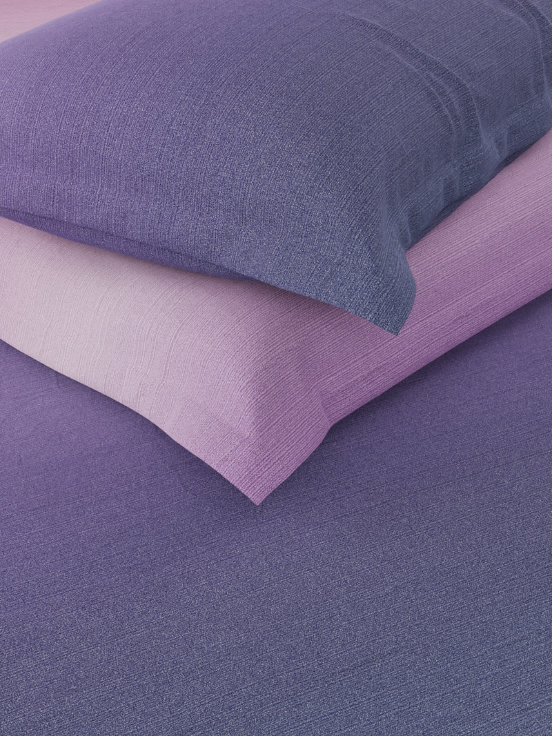 Super Soft 100% Cotton King Bedsheet And 2 Pillow Covers <small> (solid-lilac)</small>