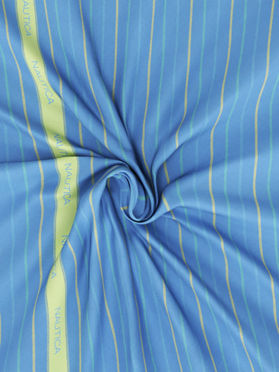 Super Soft 100% Cotton King Bedsheet And 2 Pillow Covers <small> (stripe-skyblue)</small>