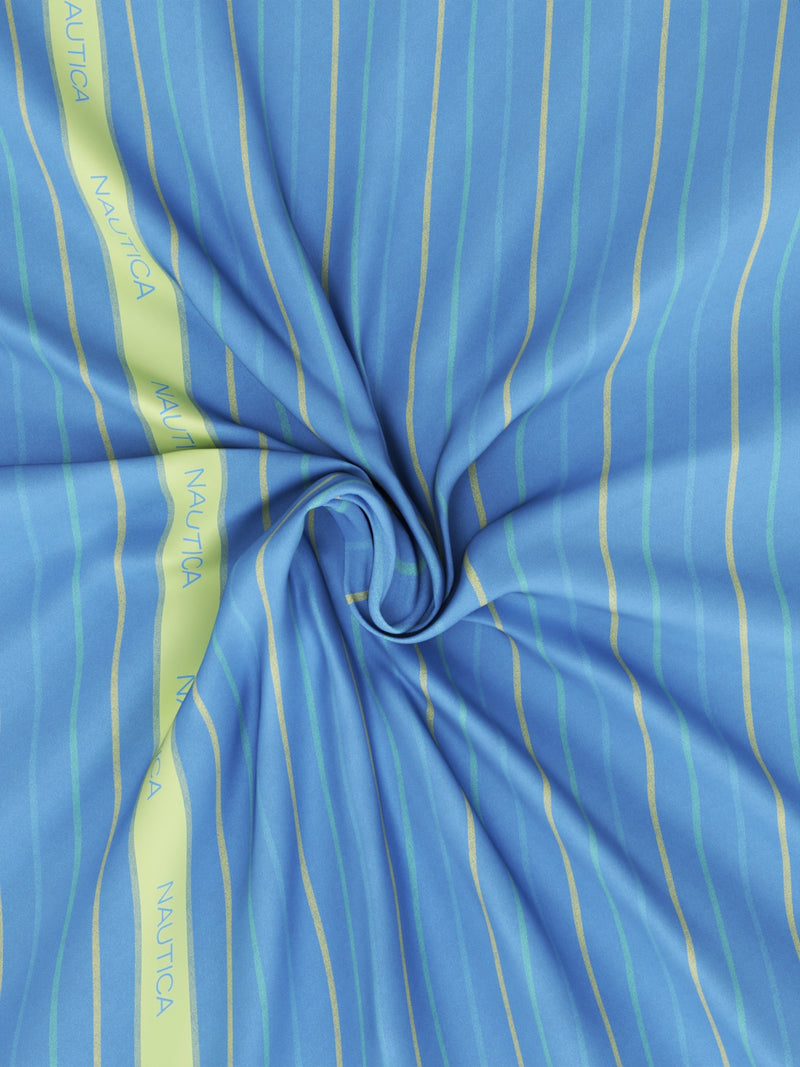 Super Soft 100% Cotton King Bedsheet And 2 Pillow Covers <small> (stripe-skyblue)</small>