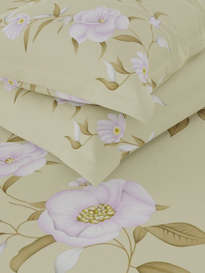 Extra Smooth Micro Double Bedsheet With 2 Pillow Covers <small> (floral-yellow)</small>