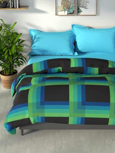 100% Premium Cotton Fabric Comforter For All Weather <small> (stripe-black/multi)</small>