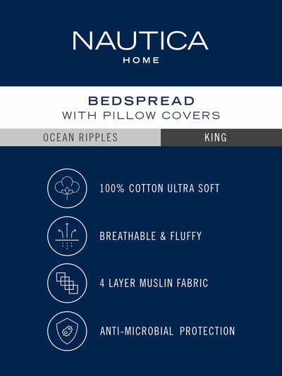 100% Cotton Bedsheet With 2 Pillow Covers With 4 Layers Seersucker <small> (solid-navy)</small>