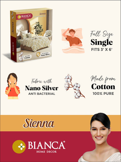 Soft 100% Natural Cotton Single Bedsheet With 1 Pillow Cover <small> (checks-maroon)</small>