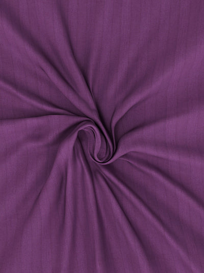 Super Soft 100% Egyptian Cotton Satin Stripe Single Bedsheet With 1 Pillow Cover <small> (solid-plum)</small>