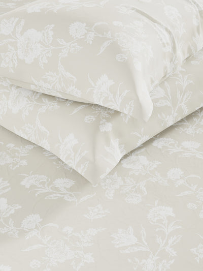 Designer 100% Satin Cotton Xl King Bedsheet With 2 Pillow Covers <small> (floral-sand)</small>