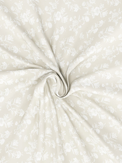 Designer 100% Satin Cotton Xl King Bedsheet With 2 Pillow Covers <small> (floral-sand)</small>