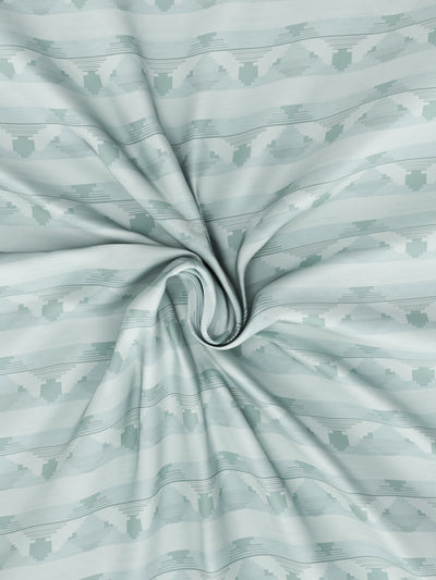 Designer 100% Satin Cotton Xl King Bedsheet With 2 Pillow Covers <small> (abstract-green)</small>