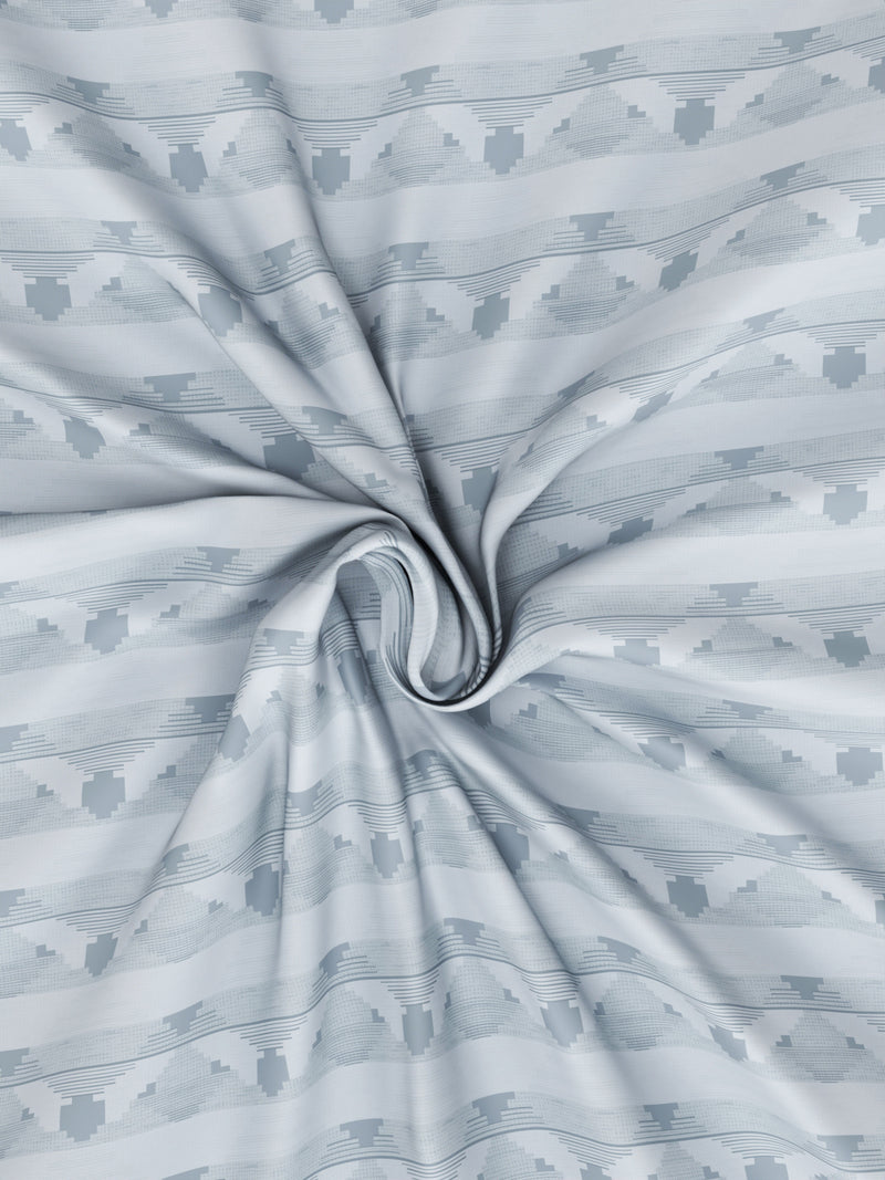 Designer 100% Satin Cotton Xl King Bedsheet With 2 Pillow Covers <small> (abstract-grey)</small>