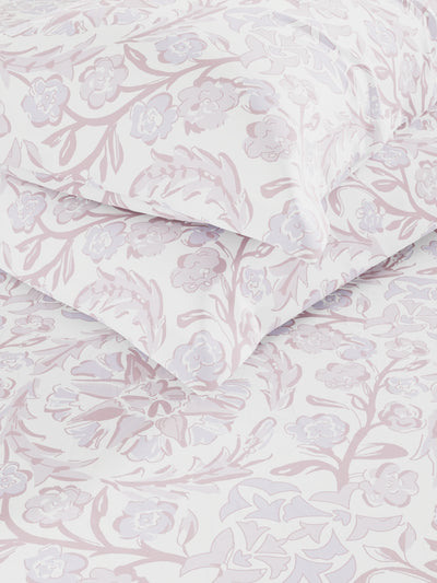 Super Soft 100% Cotton King Bedsheet And 2 Pillow Covers <small> (floral-lavendar)</small>