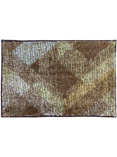 Super Soft Designer Anti Slip Bath Mat <small> (geometric-khaki)</small>