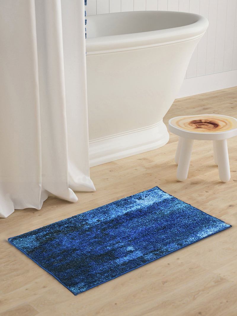 Super Soft Designer Anti Slip Bath Mat <small> (abstract-blue)</small>