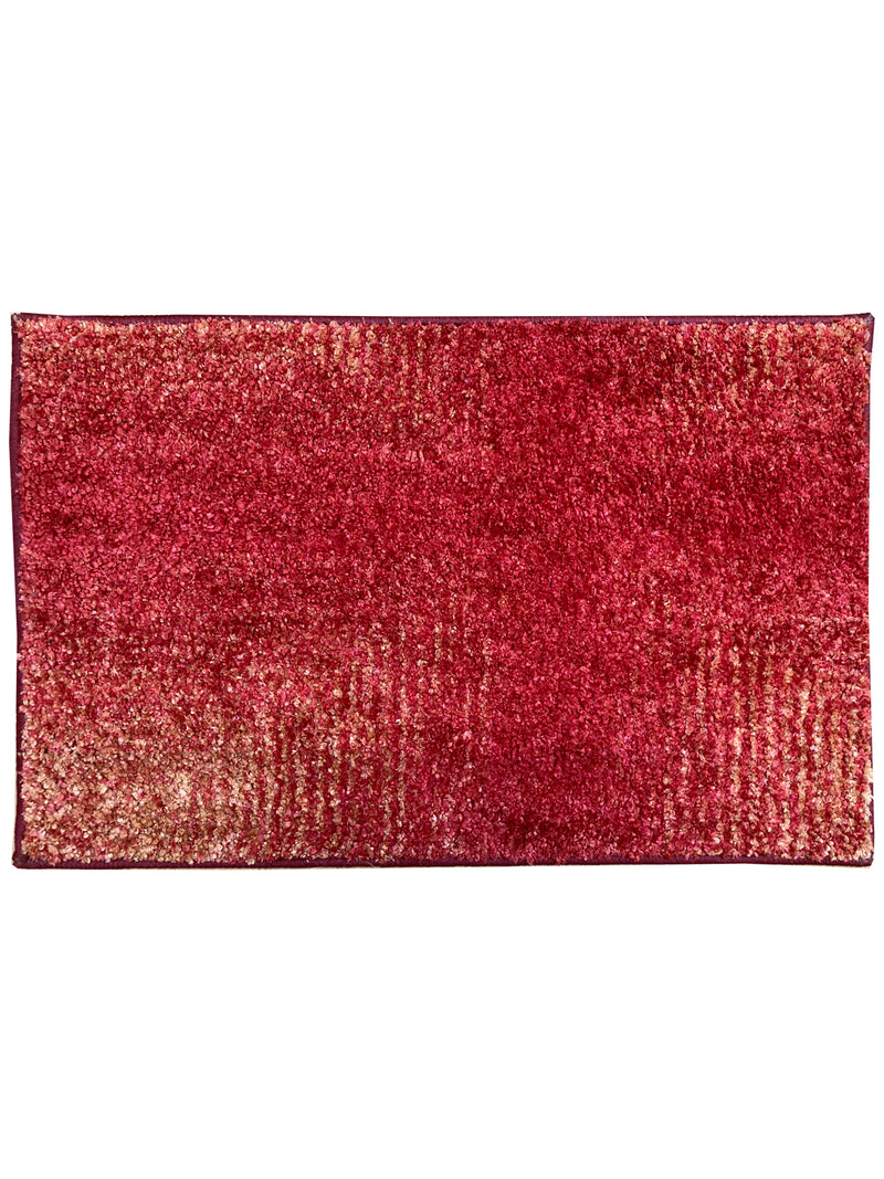 Super Soft Designer Anti Slip Bath Mat <small> (geometric-red/beige)</small>