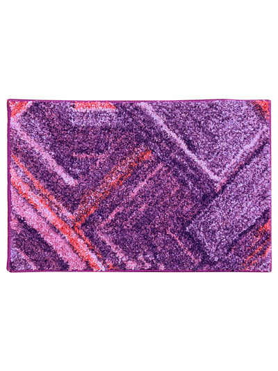 Super Soft Designer Anti Slip Bath Mat <small> (geometric-plum)</small>