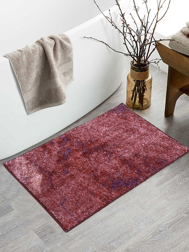 Super Soft Designer Anti Slip Bath Mat <small> (abstract-pink/red)</small>