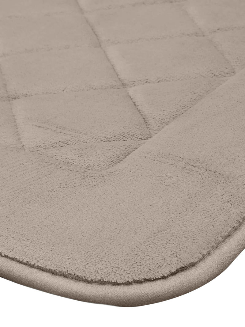 Memory Foam Anti Slip Bath Mat <small> (checks-gold)</small>