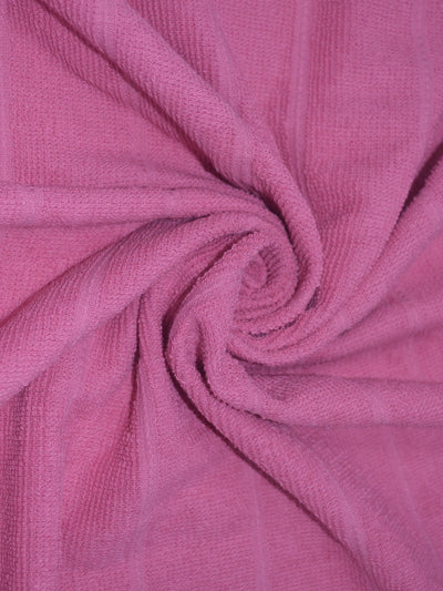 Reversible One Side Terry 100% Cotton Towel <small> (solid-hot pink)</small>