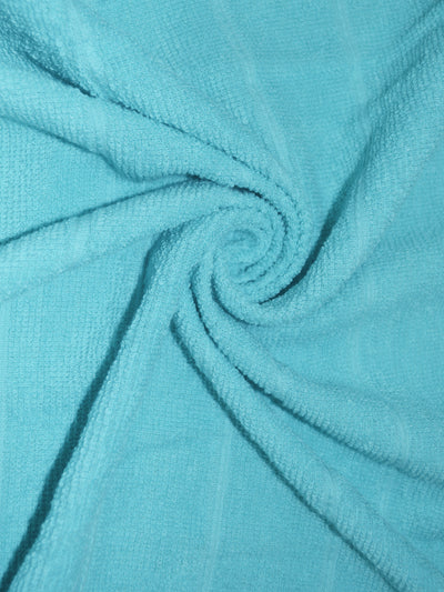 Reversible One Side Terry 100% Cotton Towel <small> (solid-sky blue)</small>