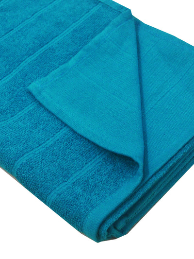 Reversible One Side Terry 100% Cotton Towel <small> (solid-aqua)</small>