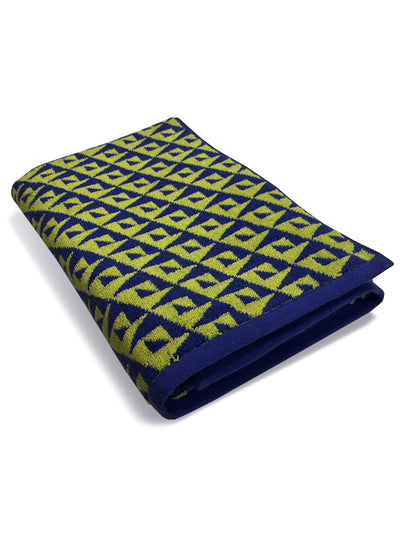 Designer 100% Cotton Beach & Bath Towel <small> (geometrical-green/blue)</small>