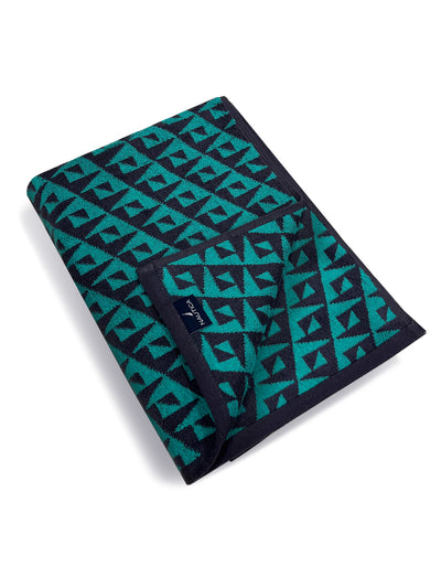 Designer 100% Cotton Beach & Bath Towel <small> (geometrical-teal/grey)</small>