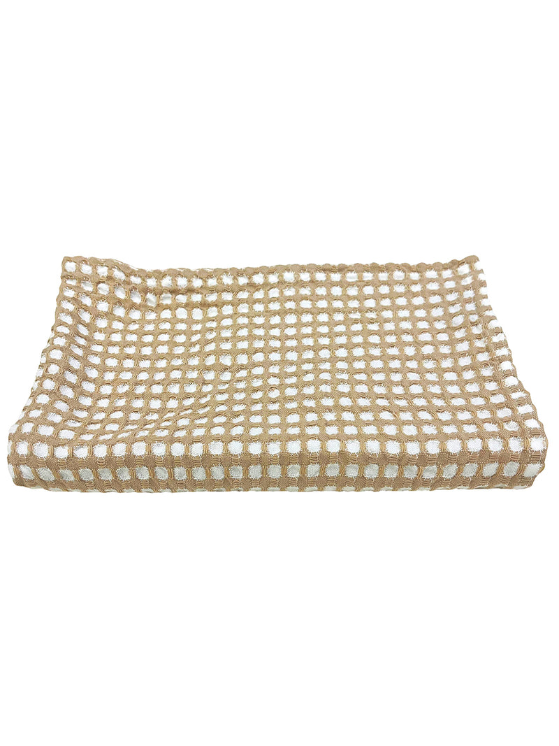 Designer Waffle Cotton Towels- Soft, Plush And Quick-Drying <small> (waffle-taupe)</small>