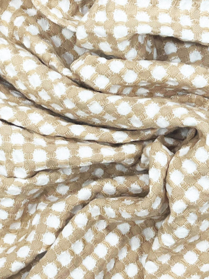 Designer Waffle Cotton Towels- Soft, Plush And Quick-Drying <small> (waffle-taupe)</small>