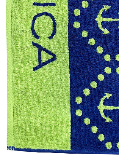 Designer 100% Cotton Beach & Bath Towel <small> (ornamental-green/blue)</small>