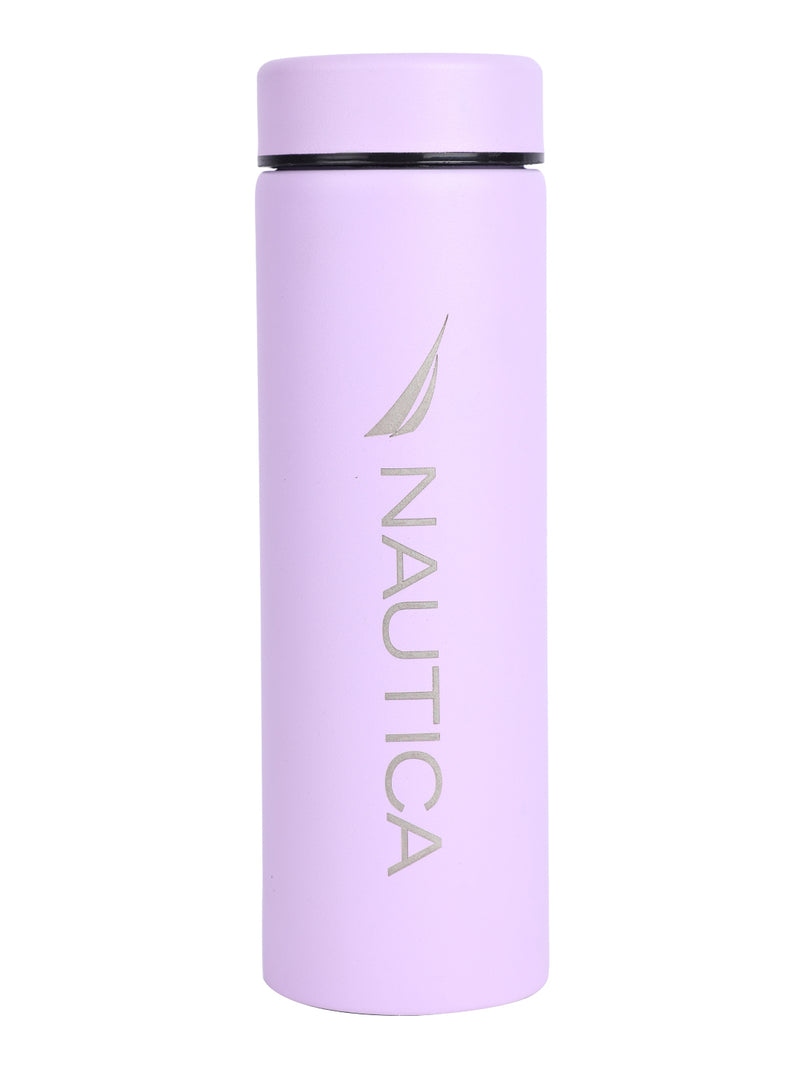 Sleek Insulated Travel Bottle: 24-Hour Hot & Cold Thermos/Flask <small> (titanium solid-lightviolet)</small>