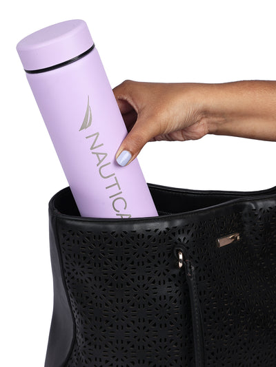 Sleek Insulated Travel Bottle: 24-Hour Hot & Cold Thermos/Flask <small> (titanium solid-lightviolet)</small>