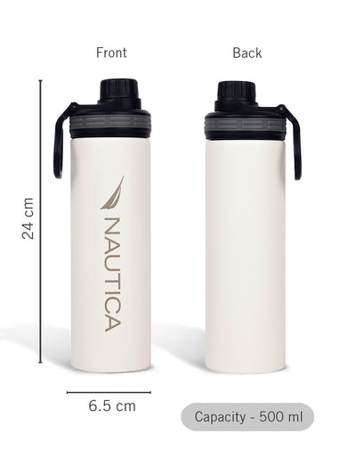 Stylish Triple-Layer Bottle: 24-Hour Insulated Thermos/Flask For Fitness And Sports <small> (texas solid-white)</small>