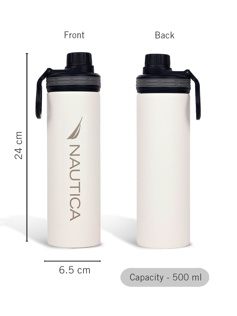 Stylish Triple-Layer Bottle: 24-Hour Insulated Thermos/Flask For Fitness And Sports <small> (texas solid-white)</small>