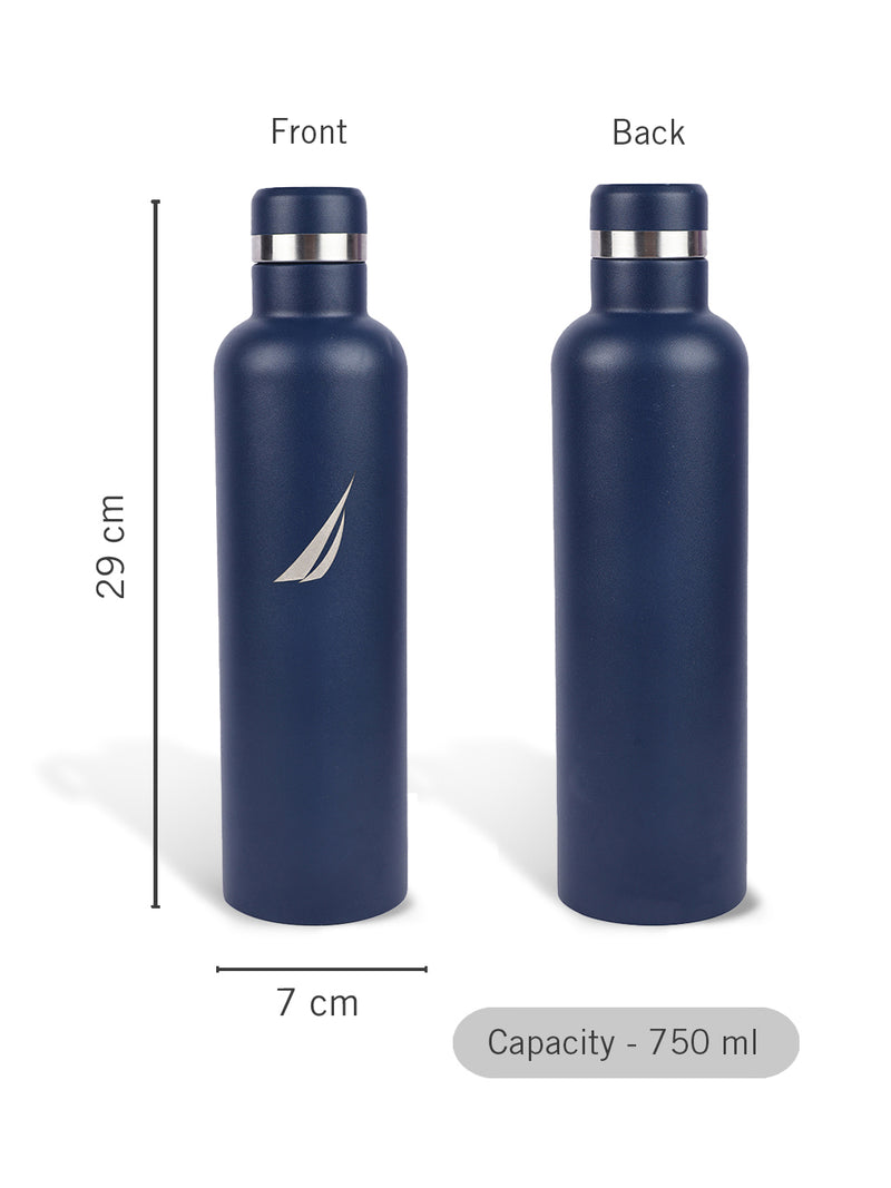 Iconic Leak-Proof Bottle: 24-Hour Hot & Cold Thermos/Flask For Fitness Enthusiasts <small> (oreo big solid-denimblue)</small>