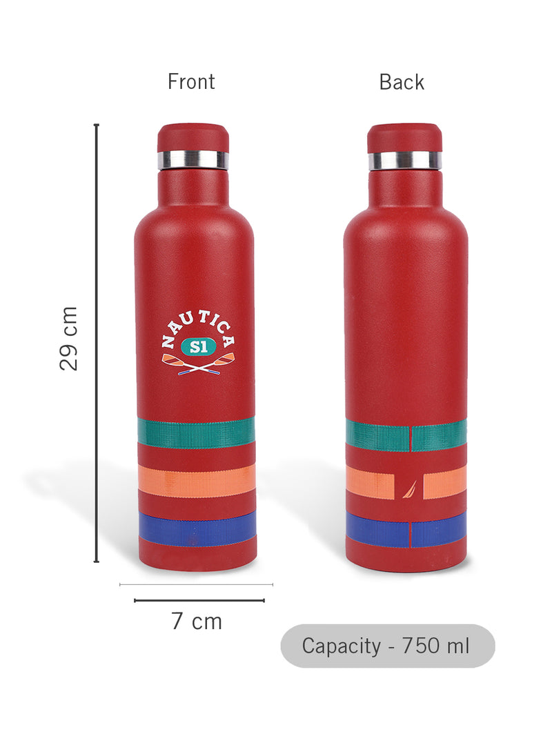 Iconic Leak-Proof Bottle: 24-Hour Hot & Cold Thermos/Flask For Fitness Enthusiasts <small> (oreo big prtd-red/green)</small>