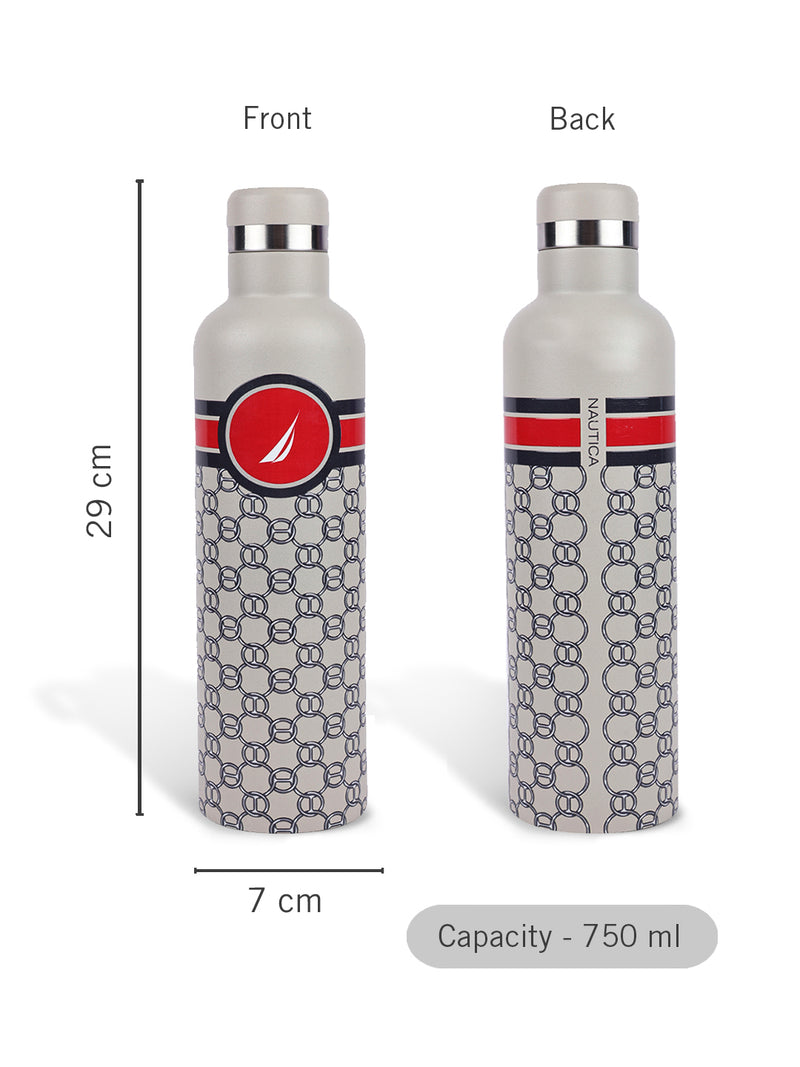 Iconic Leak-Proof Bottle: 24-Hour Hot & Cold Thermos/Flask For Fitness Enthusiasts <small> (oreo big prtd-beige/red)</small>