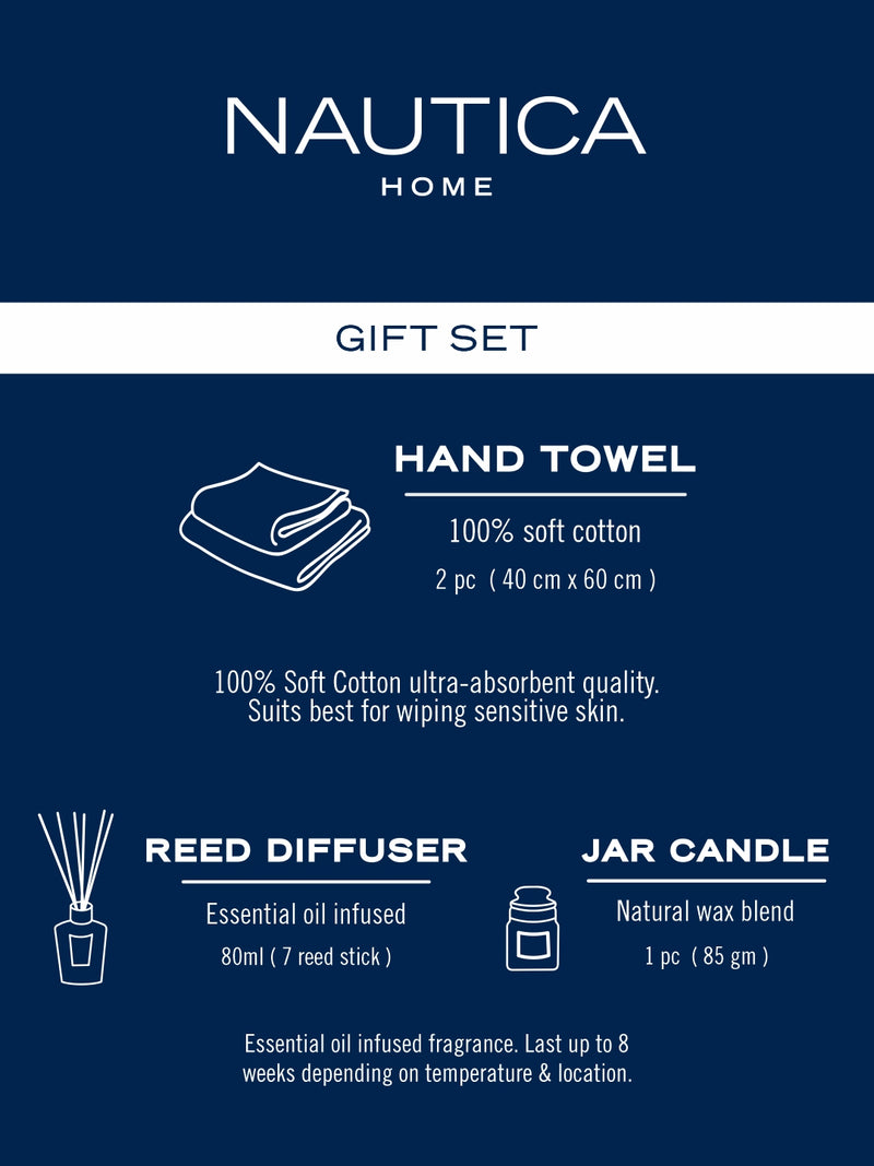 Fluffy Zero Twist 100% Cotton Towel -2-Hand 1-Reed Diffuser 1-Jar Candle <small> (solid-wheat)</small>