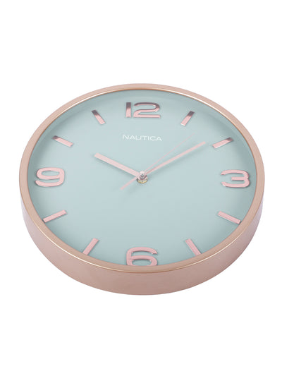 Modern Wall Clock For Latest Stylish Home With Quartz Silent Sweep Technology <small> (solid matt-sage/rosegold)</small>