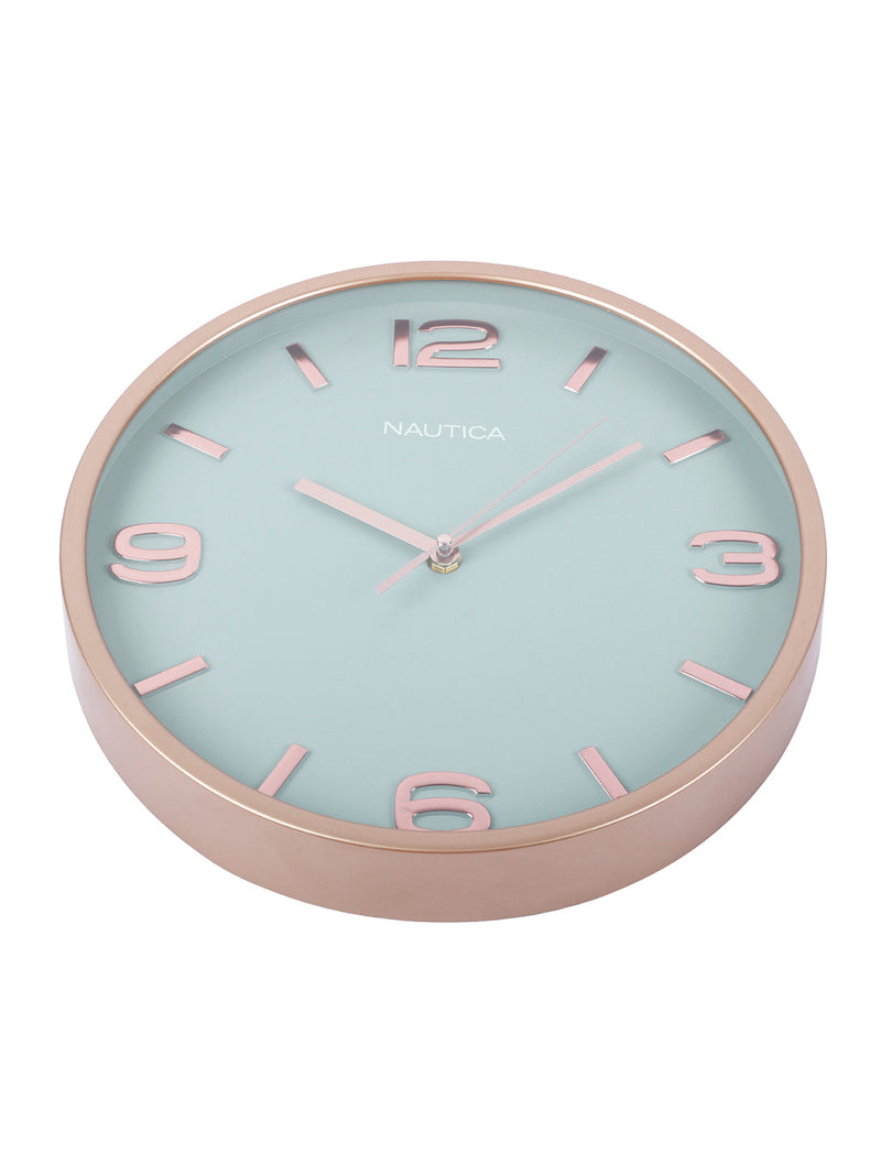 Modern Wall Clock For Latest Stylish Home With Quartz Silent Sweep Technology <small> (solid matt-sage/rosegold)</small>