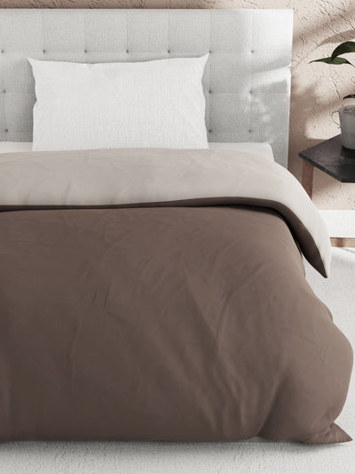 Ultra Soft Microfiber Reversible Comforter For All Weather <small> (reversible-choco/peach)</small>