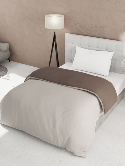 Ultra Soft Microfiber Reversible Comforter For All Weather <small> (reversible-choco/peach)</small>