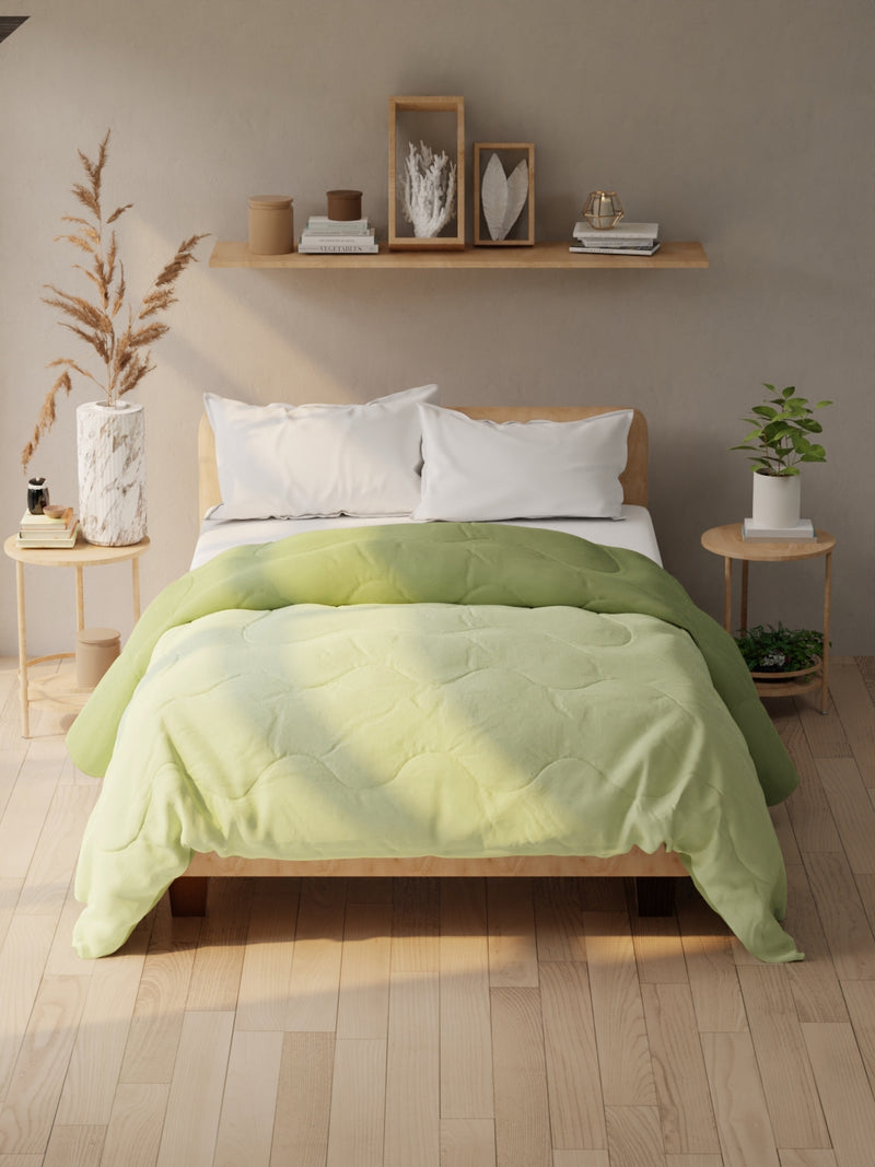 Super Soft Microfiber Double Comforter For All Weather <small> (reversible-olive/sage)</small>