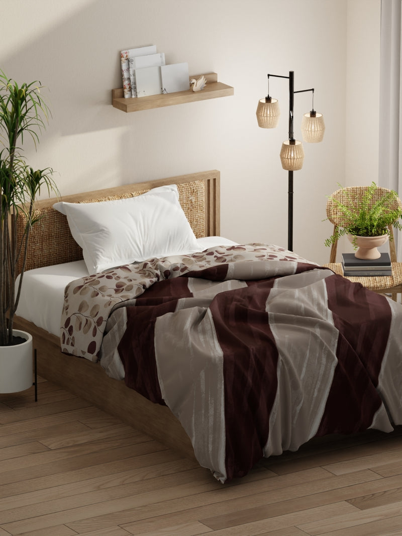 Super Soft Bamboo Micro Single Comforter For All Weather <small> (abstract-brown)</small>