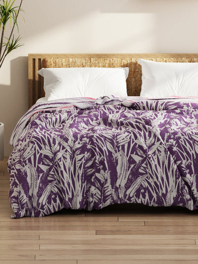 Super Soft Microfiber Comforter For All Weather <small> (floral-lavendar)</small>