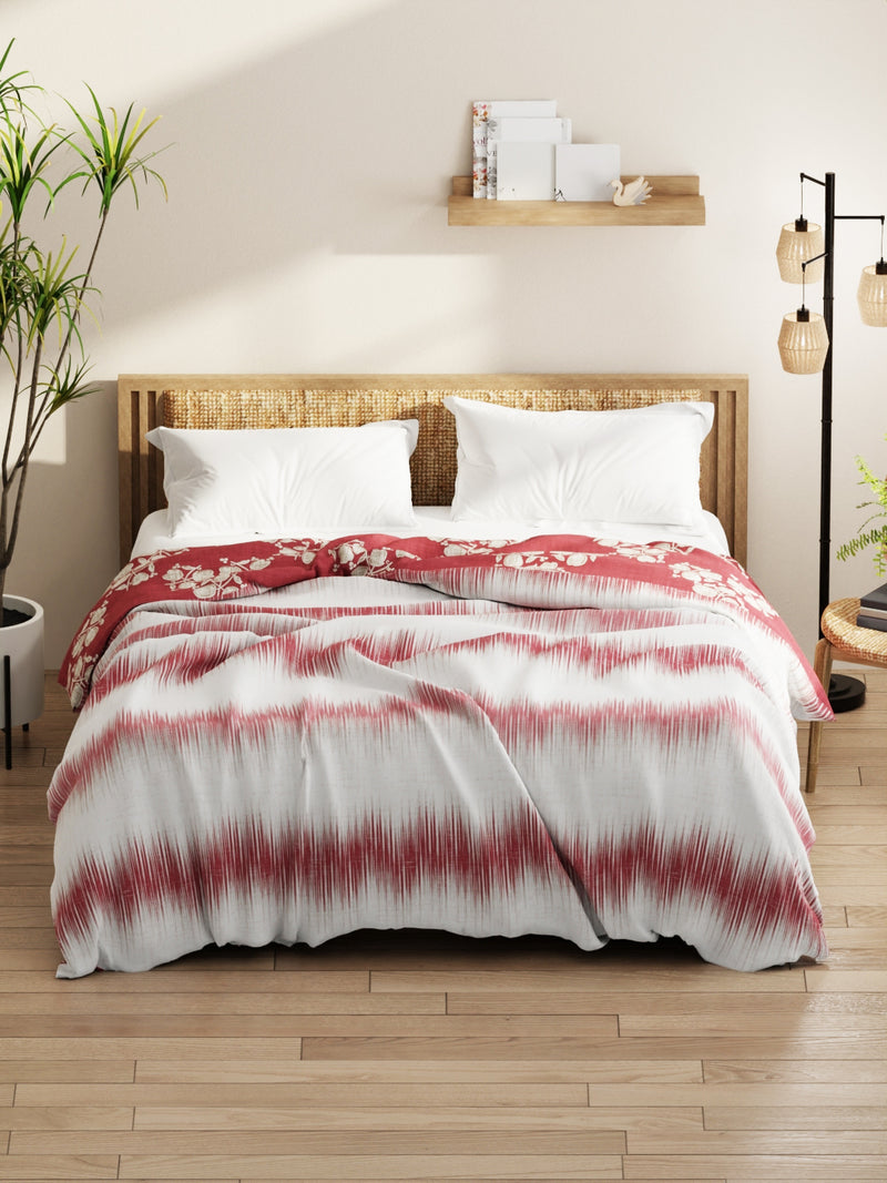 Super Soft Microfiber Comforter For All Weather <small> (abstract-blush/burgundy)</small>