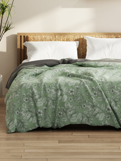 Super Soft Microfiber Comforter For All Weather <small> (floral-pistachio)</small>