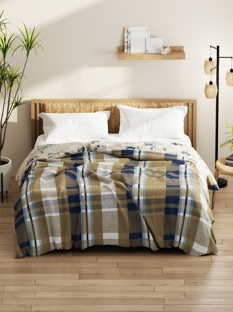 Super Soft Microfiber Comforter For All Weather <small> (floral-sand/blue)</small>