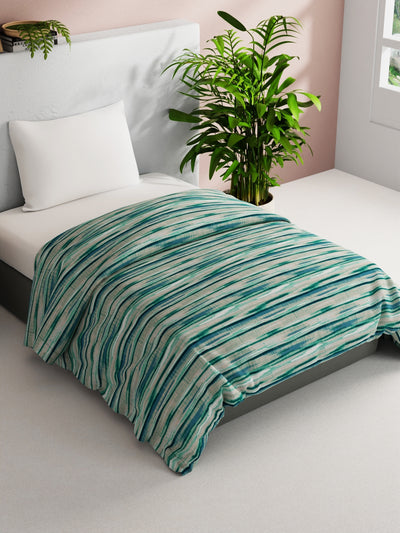 Super Soft 100% Natural Cotton Fabric Comforter For All Weather <small> (abstract-aqua/mint)</small>